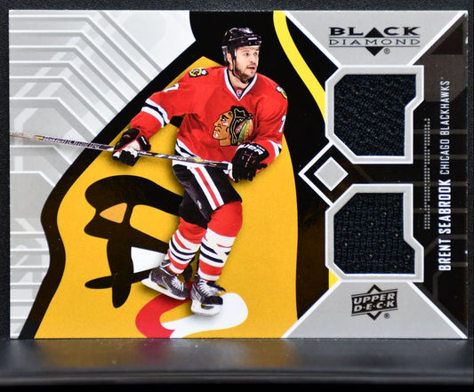 2014-15 UD Black Diamond Double Jerseys Brent Seabrook Blackhawks Jersey 5838