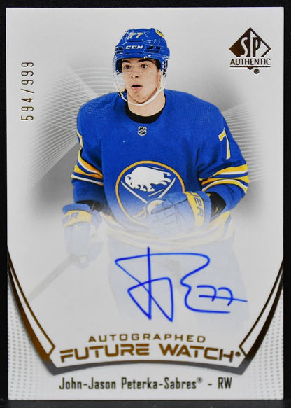 2021-22 SP Authentic Future Watch JJ Peterka 152 Sabres RC Auto 594/999 4494