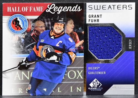 2021-22 SP Game Used HOF Legends Sweaters Grant Fuhr HOF-GF Oilers Jersey 6316