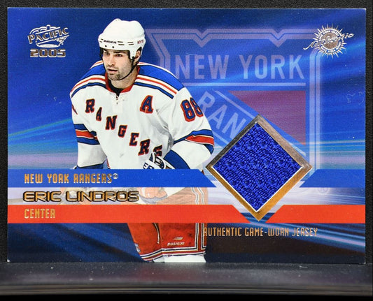 2004-05 Pacific Jerseys Eric Lindros 23 New York Rangers 100/850 Jersey 1037