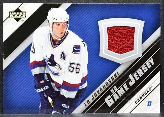 2005-06 Upper Deck Series 2 UD Game Jerseys Ed Jovanovski Canucks Jersey 2280