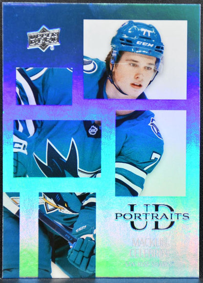 2024-25 Upper Deck Series 2 UD Portraits Macklin Celebrini Sharks RC 6780