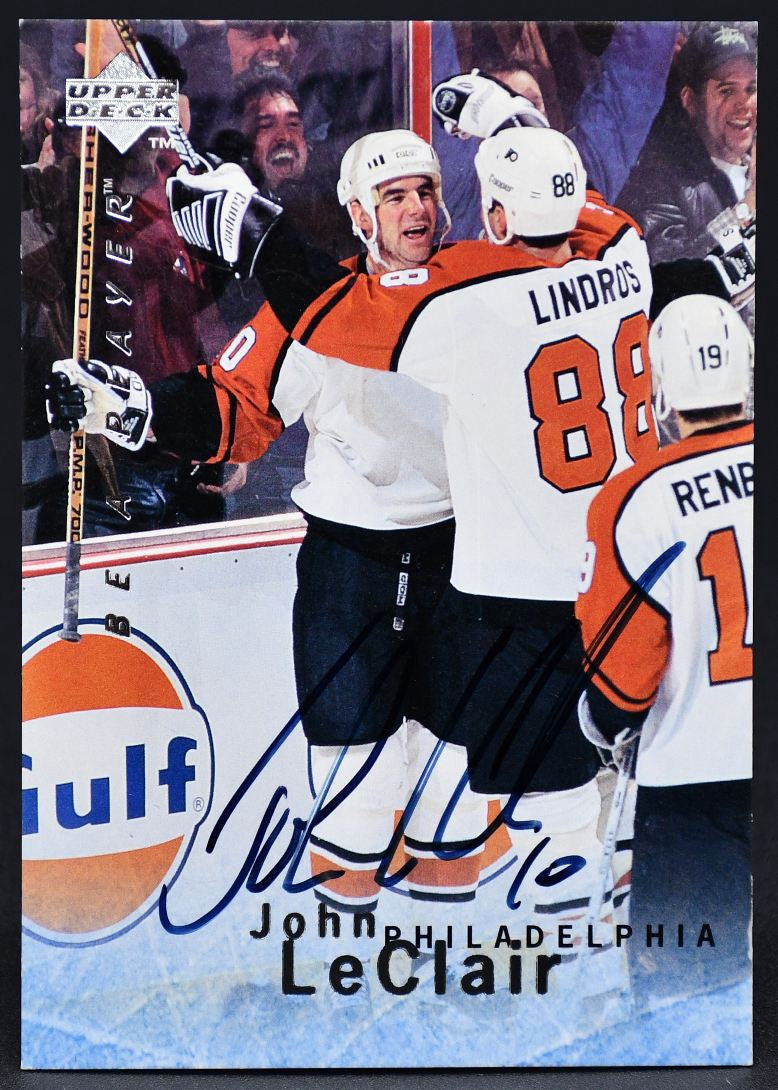 1996-97 UD Be a Player John LeClair S130 Auto