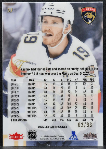 2025-26 Flair 1993 Variant Matthew Tkachuk 53 Florida Panthers 02/93 7696