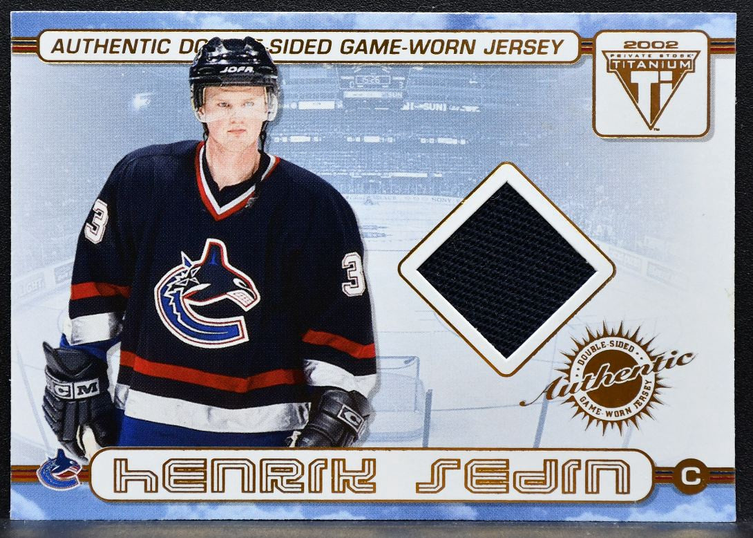 2001-02 Pacific Private Stock Titanium Double-Sideds Sedin/Sedin Jersey 2219