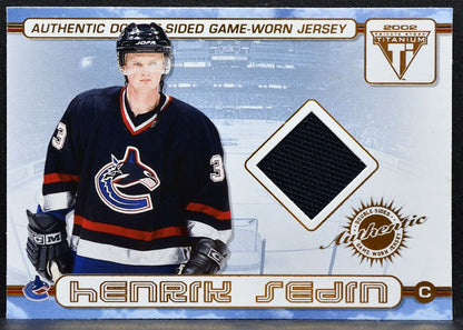 2001-02 Pacific Private Stock Titanium Double-Sideds Sedin/Sedin Jersey 2219
