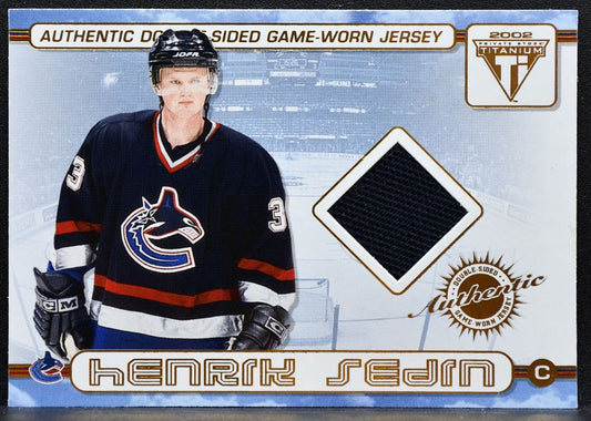 2001-02 Pacific Private Stock Titanium Double-Sideds Sedin/Sedin Jersey 2219