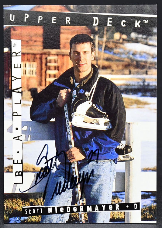 1995-96 UD Be a Player Scott Niedermayer 88 Auto