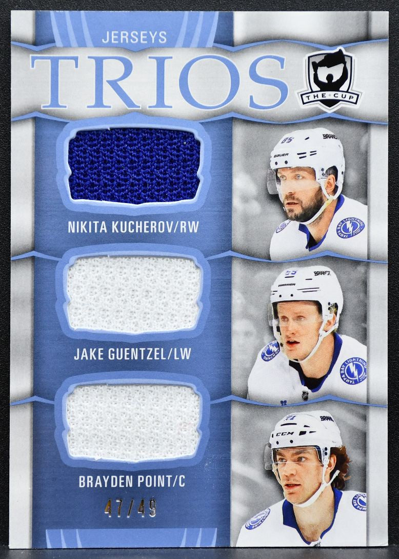 2024-25 UD The Cup Trios Guentzel/Point/Kucherov Lightning 47/49 Jersey 6231