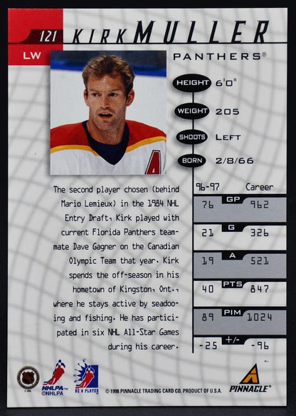 1997-98 Pinnacle Be a Player Kirk Muller 121 Auto