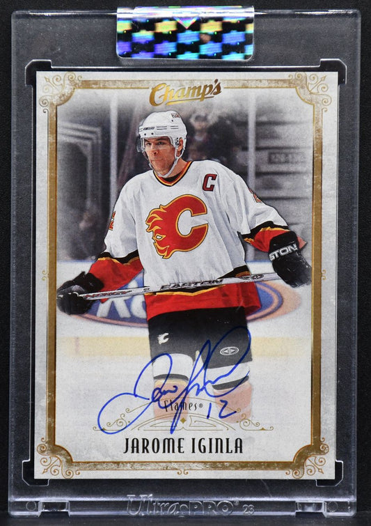 2021-22 UD Clear Cut Champ's Auto Jarome Iginla C-JI Calgary Flames Auto