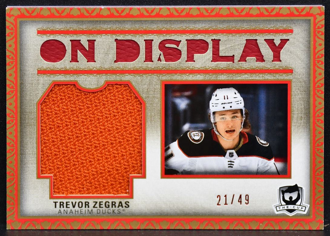 2022-23 UD The Cup On Display Jersey Trevor Zegras OD-TZ Ducks 21/49 Jersey 3855