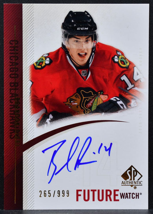 2010-11 SP Authentic Future Watch Auto Brandon Pirri 286 Blackhawks Auto 1207