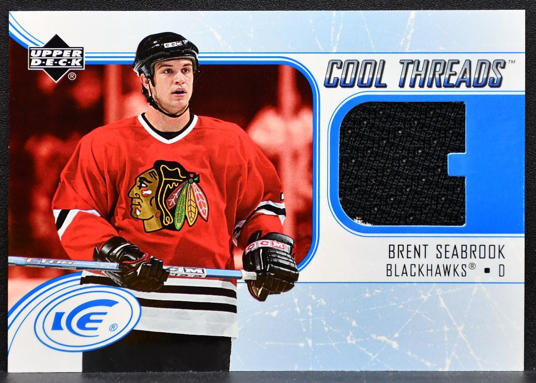 2005-06 Upper Deck Ice Cool Threads Brent Seabrook CT-BS Blackhawks Jersey 8049