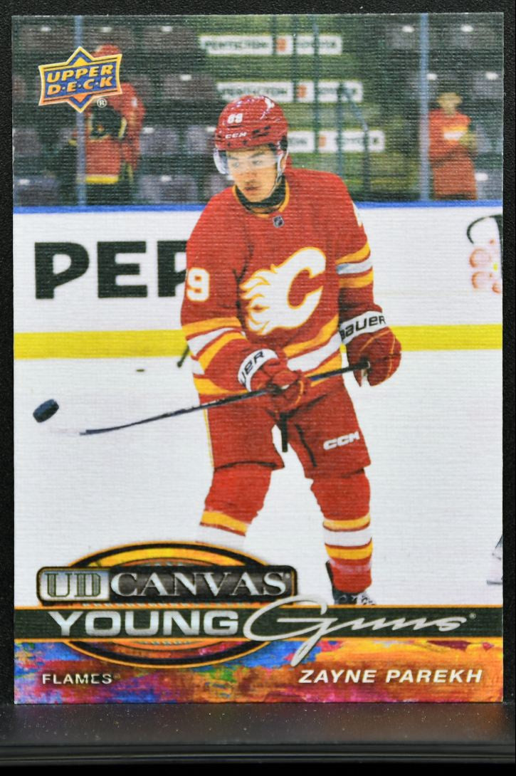 2025-26 Upper Deck Series 1 UD Canvas Young Guns Zayne Parekh Flames RC 0115