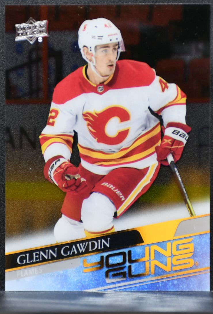 2020-21 UD Extended Series Young Guns Clear Cut Glenn Gawdin 726 Flames RC 7960