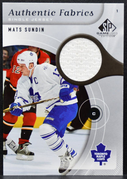 2005-06 SP Game Used Authentic Fabrics Mats Sundin AF-SU Maple Leafs Jersey 4880
