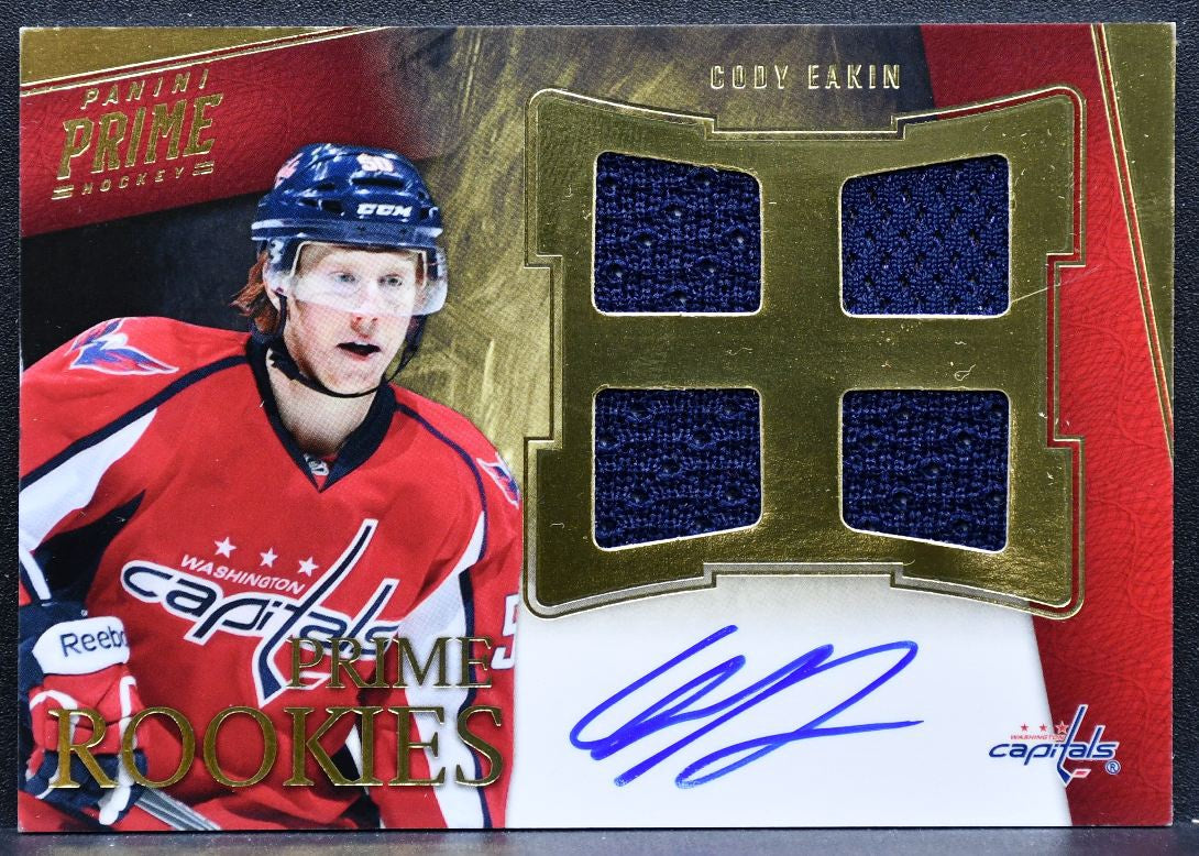 2011-12 Panini Prime Rookies Auto Jersey Cody Eakin Capitals RC Auto Jersey 4589