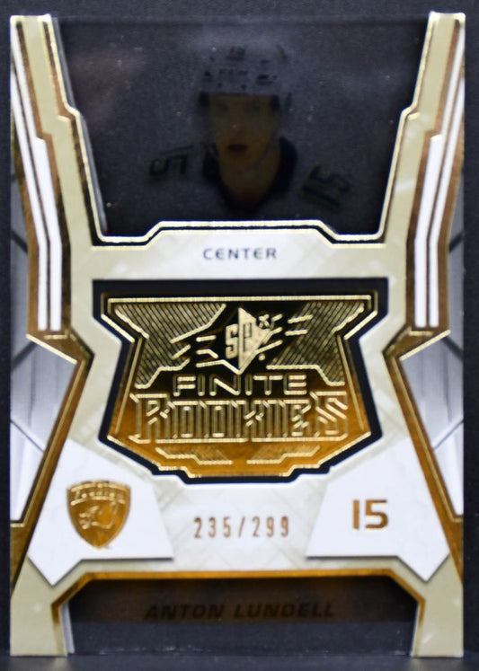2021-22 SPx Finite Rookies Gold Anton Lundell F-50 Florida Panthers RC 235/299 9103