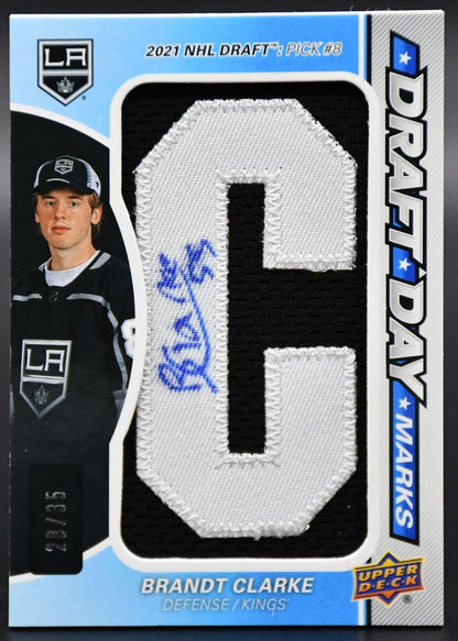 2024-25 SP Game Used Brandt Clarke DDM-BC Los Angeles Kings RC Auto 28/35 Patch