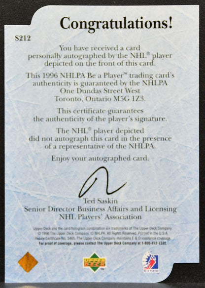 1996-97 UD Ice Wars Adam Graves 297 New York Rangers Auto 1178