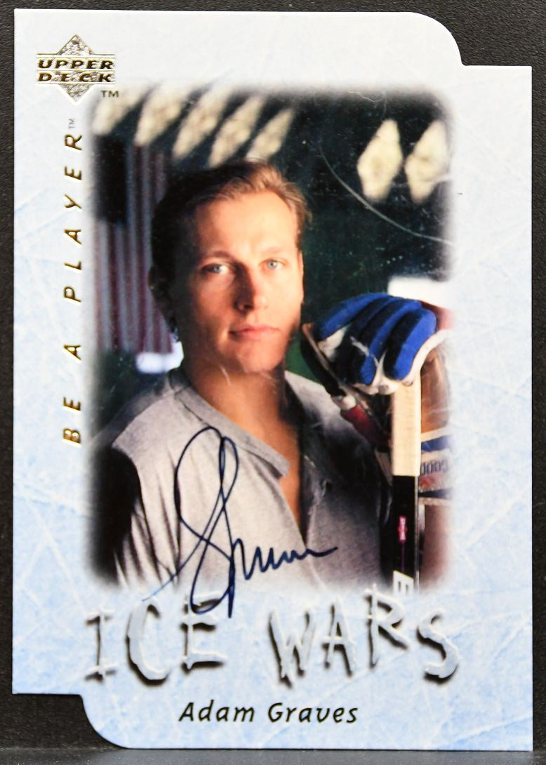 1996-97 UD Ice Wars Adam Graves 297 New York Rangers Auto 1178