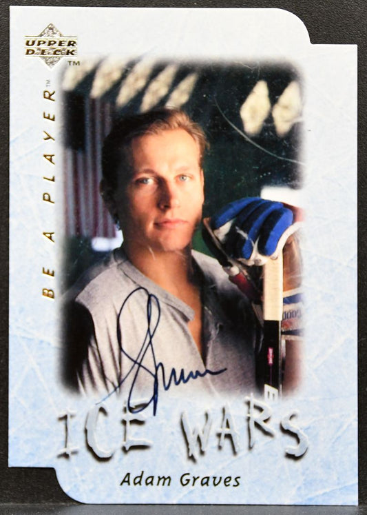 1996-97 UD Ice Wars Adam Graves 297 New York Rangers Auto 1178