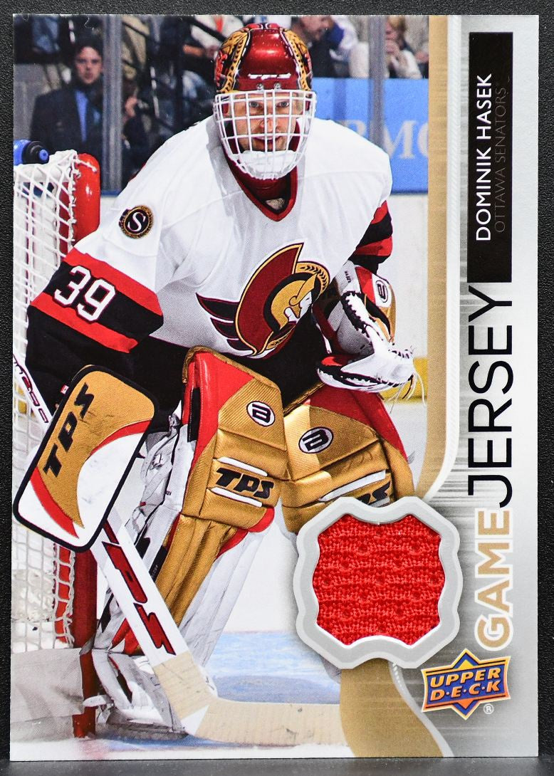 2014-15 Upper Deck Series 2 Game Jersey Dominik Hasek Senators Jersey 8643