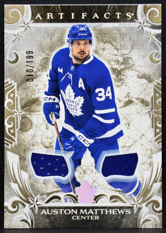 2024-25 UD Artifacts Auston Matthews 153 Toronto Maple Leafs 010/199 Jersey