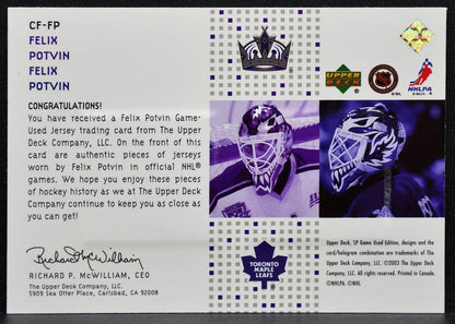 2003-04 SP Game Used Authentic Fabrics Potvin 047/225 Jersey 8148
