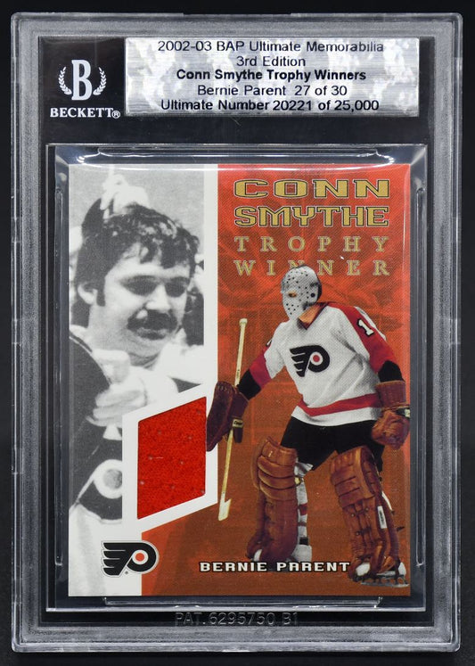 2002-03 ITG 3rd Conn Smythe Trophy Winner Bernie Parent 27/30 Jersey