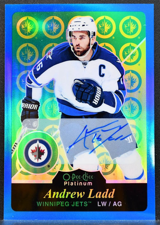 2015-16 O-Pee-Chee Platinum Retro Rainbow Blue Autos Andrew Ladd Jets Auto 0781