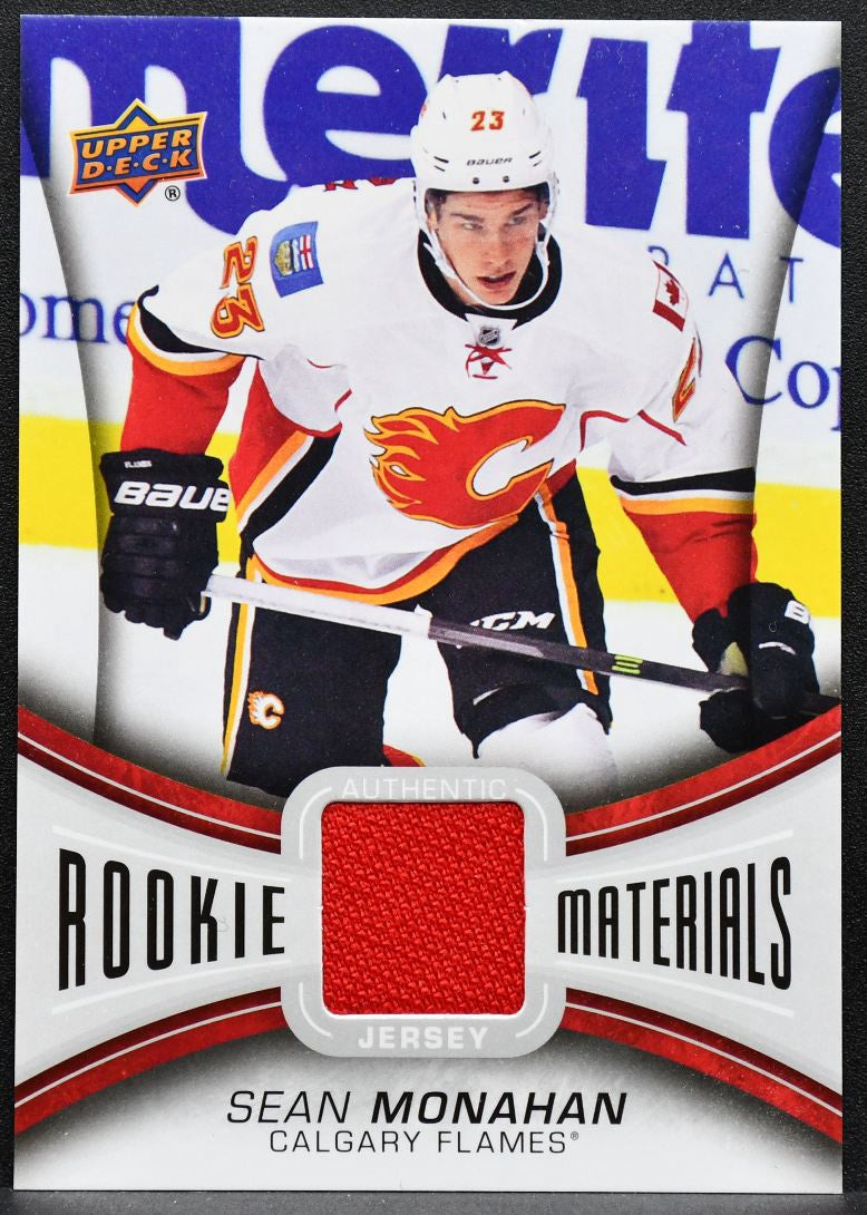 2013-14 UD Series 2 Rookie Materials Sean Monahan RM-SM Flames RC Jersey 4084
