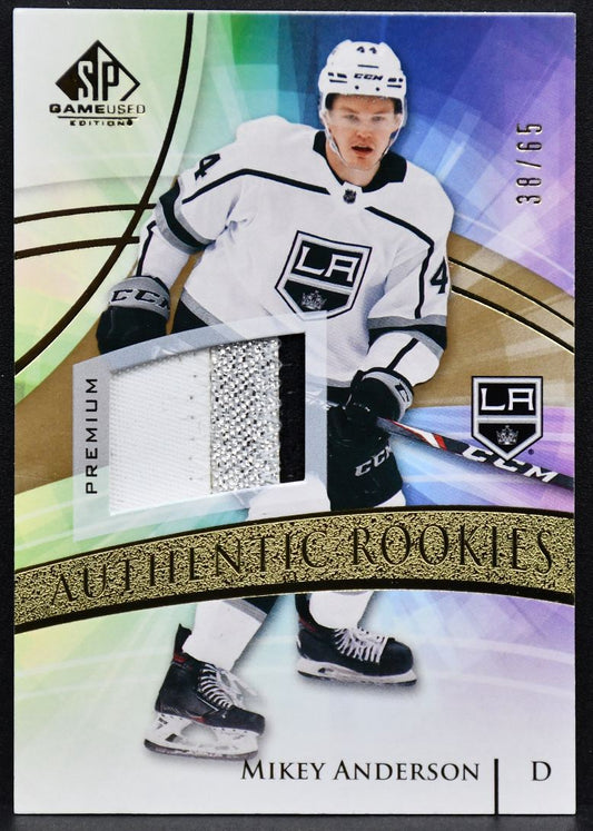 2020-21 SP Game Used Authentic RCs Gold Patch Mikey Anderson Kings RC /65 3163