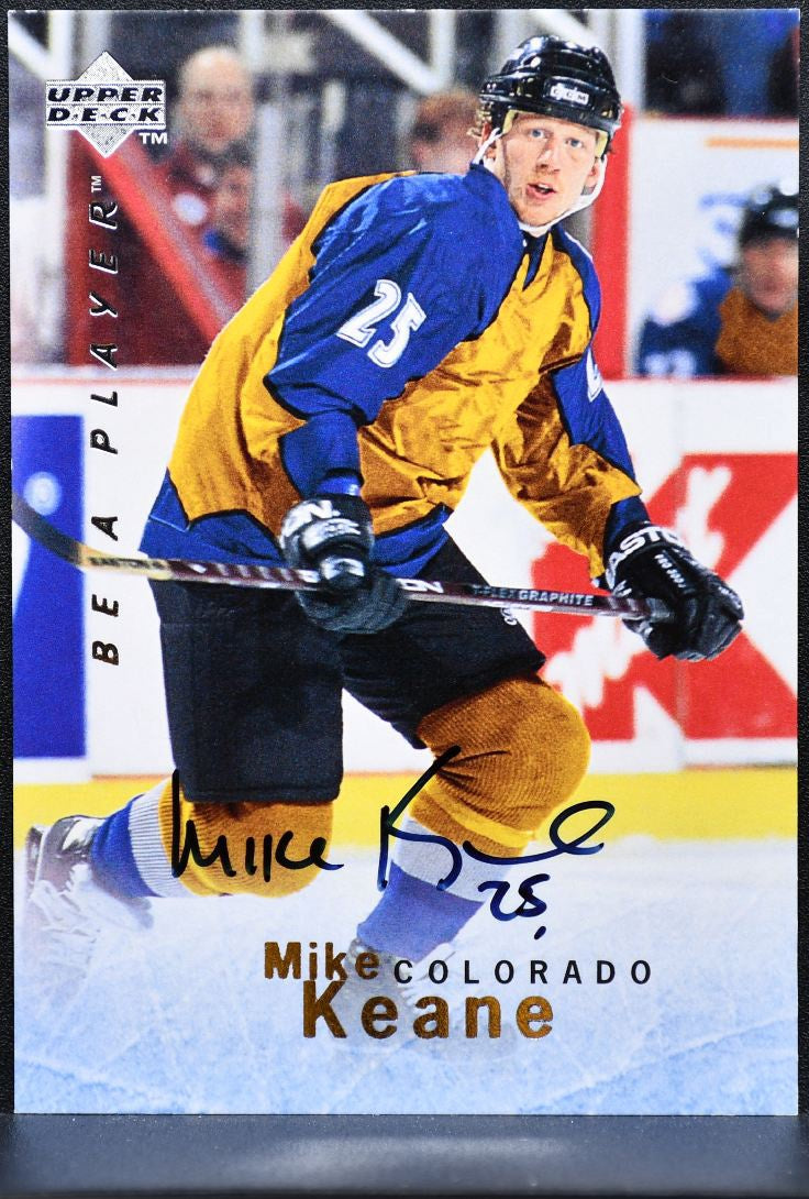 1995-96 UD Be a Player Autographs Mike Keane S103 Colorado Avalanche Auto 1974