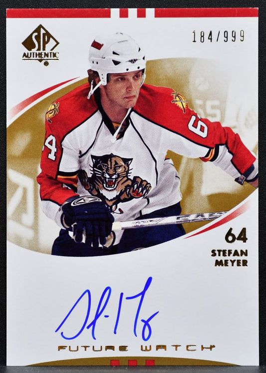 2007-08 SP Authentic Future Watch Auto Stefan Meyer Panthers RC Auto 8283