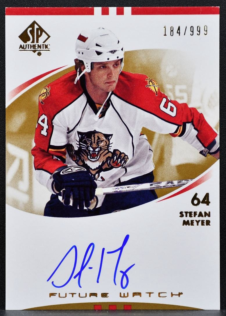 2007-08 SP Authentic Future Watch Auto Stefan Meyer Panthers RC Auto 8283