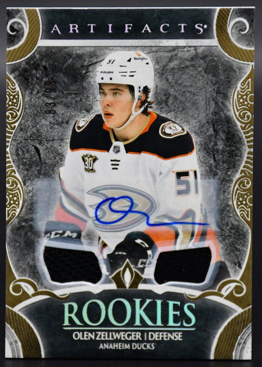 2024-25 UD Artifacts Olen Zellweger 180 Colorado Avalanche RC Auto 83/99 Jersey