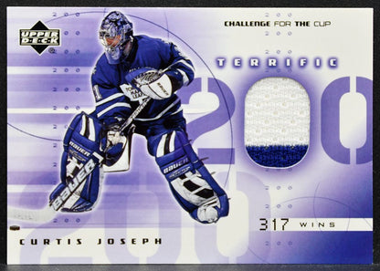 2002-03 UD Challenge for the Cup Terrific 200 Curtis Joseph Jersey 9493