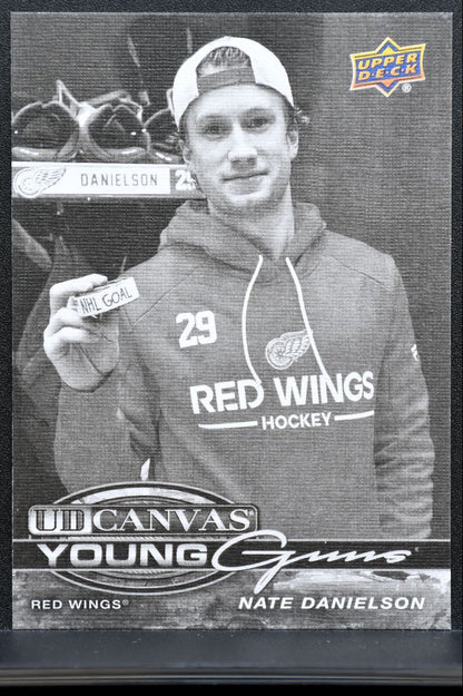 2025-26 UD Extended Series UD Canvas Young Guns Nate Danielson Red Wings RC 1105