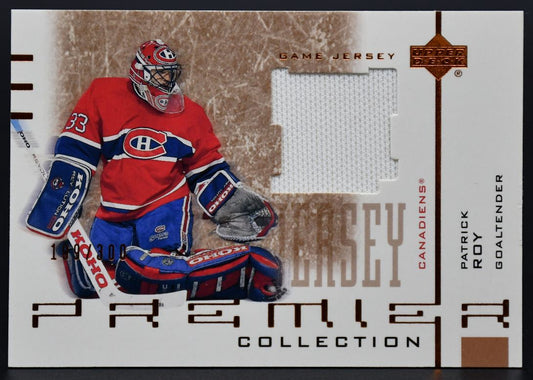 2001-02 UD Premier Collection Game Jersey Patrick Roy B-PR 199/300 Jersey
