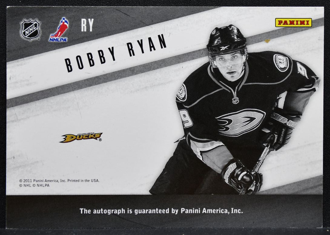 2010-11 Panini Zenith Yours Truly Bobby Ryan RY Anaheim Ducks Auto 1520