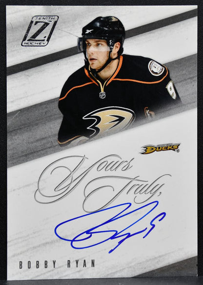 2010-11 Panini Zenith Yours Truly Bobby Ryan RY Anaheim Ducks Auto 1520