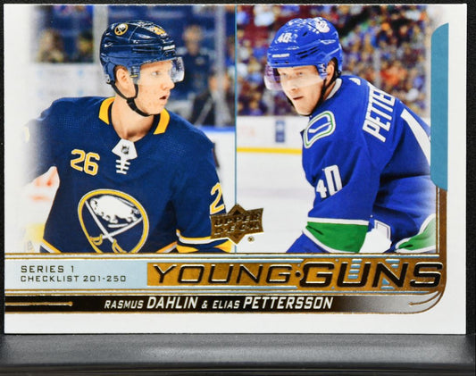 2018-19 UD S1 Young Guns Checklist Dahlin / Pettersson Sabres/Canucks RC 0267