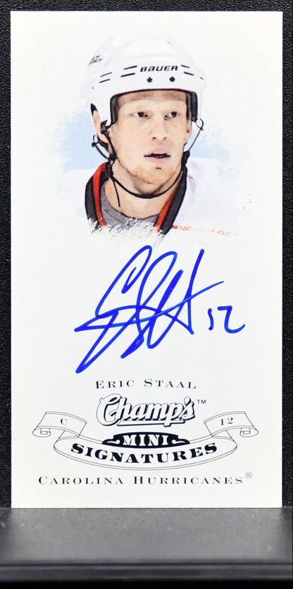 2008-09 Upper Deck Champ's Mini Signatures Eric Staal CS-ES Hurricanes Auto 0444