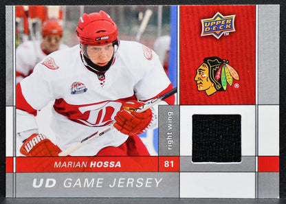 2009-10 Upper Deck Series 1 UD Game Jersey Marian Hossa Blackhawks Jersey 8667