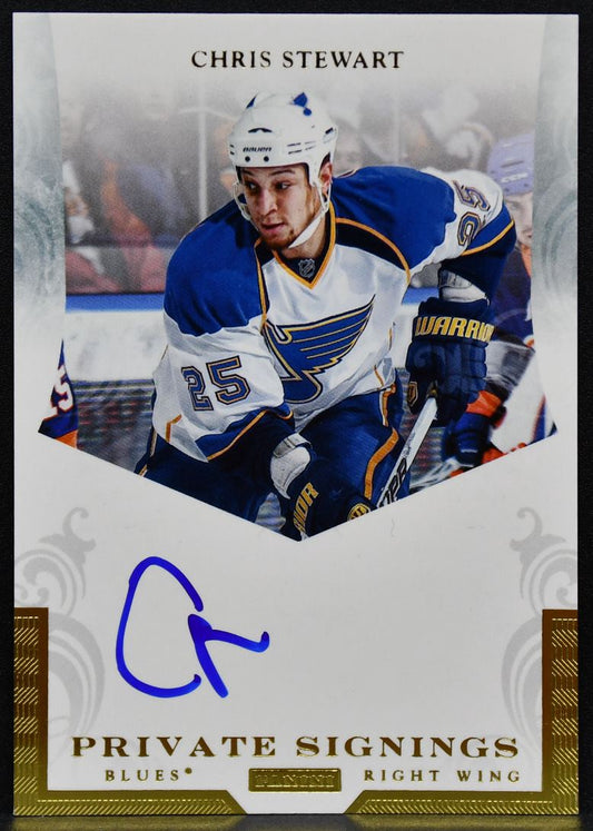 2011-12 Panini Titanium Private Signings Chris Stewart STW Blues Auto 6252