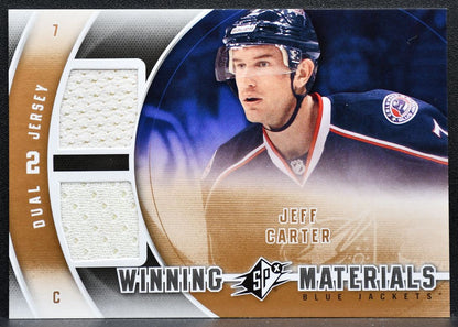 2011-12 SPx Winning Materials Jeff Carter WM-JC Blue Jackets Jersey 3636