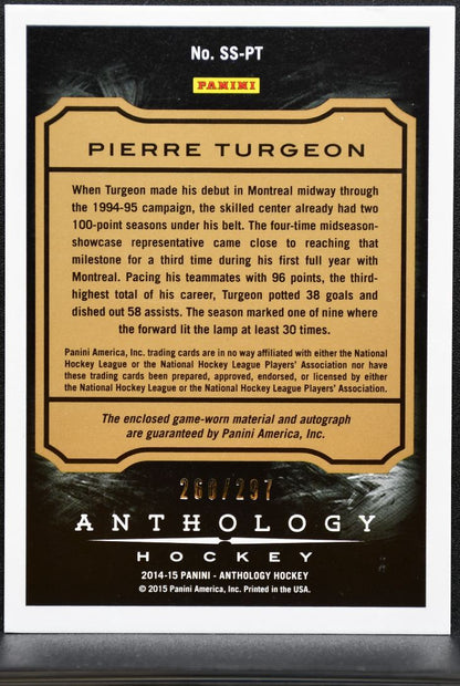 2014-15 Panini Anthology Sizeable Signatures Turgeon Auto /297 Jersey 5822