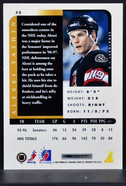 1996-97 Pinnacle Be a Player Autographs Alexei Yashin Ottawa Senators Auto 3735